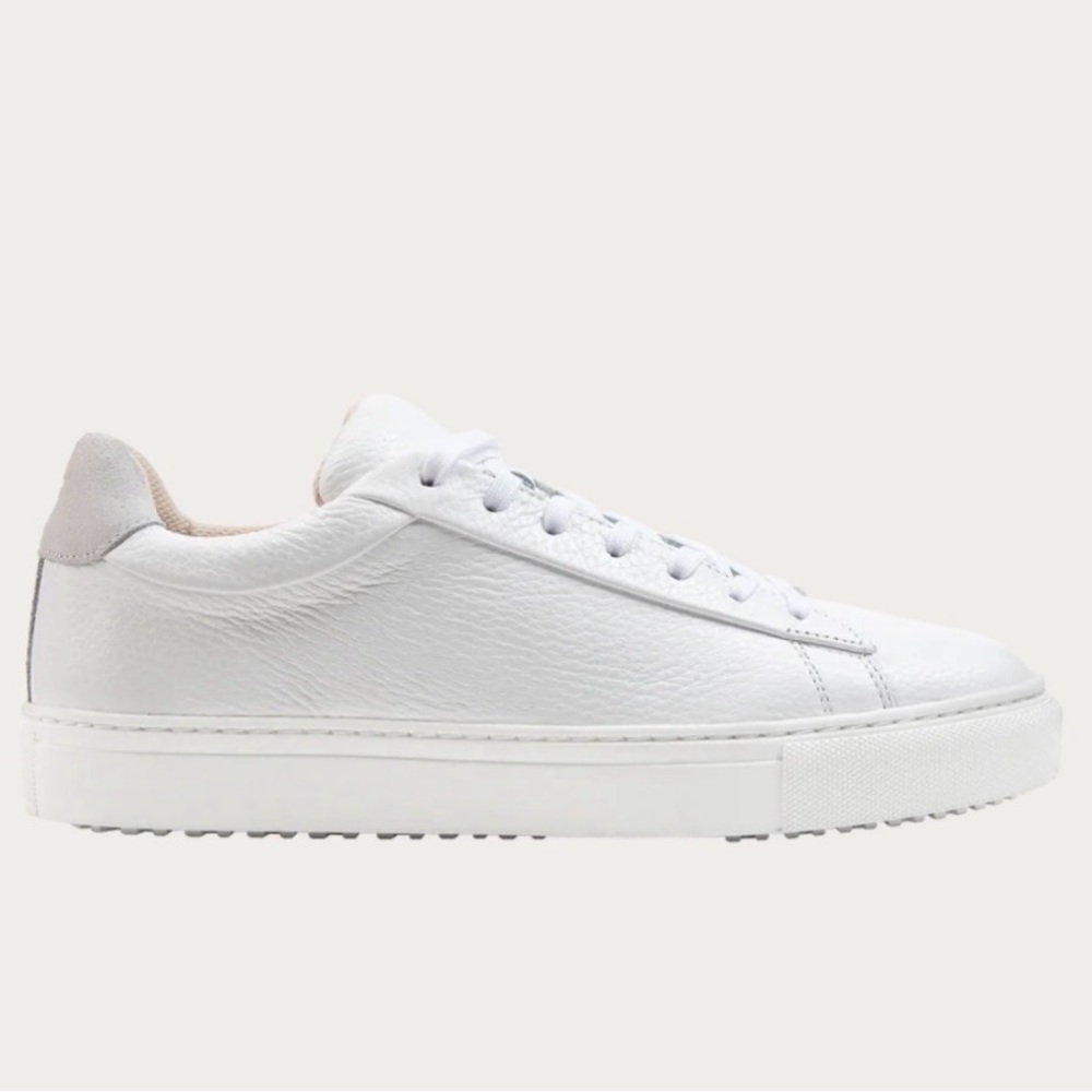 Goat Lane White Leather Men's Golf Shoes - Picture 2 of 8